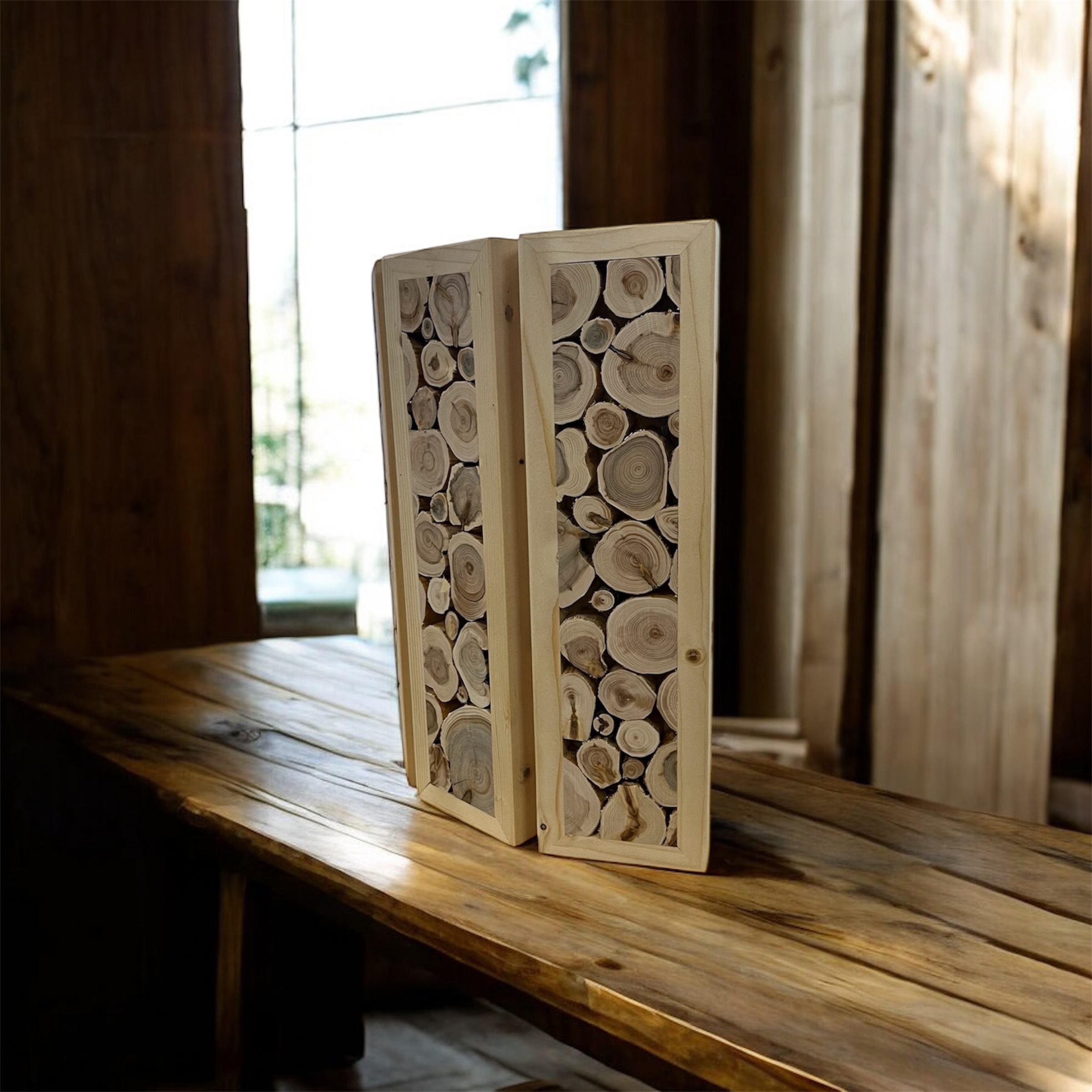 Designer sauna lighting made of juniper to custom order